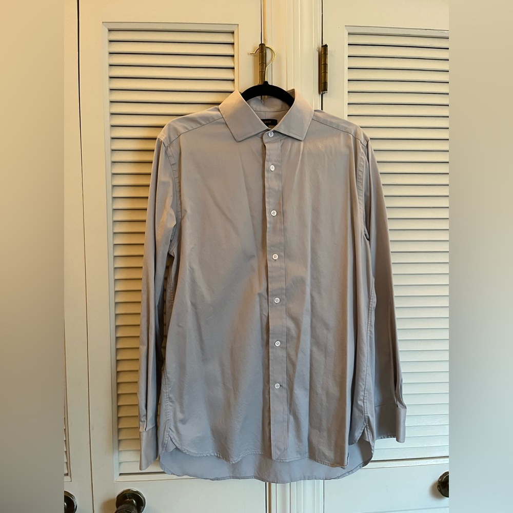 Quince Organic Cotton Light Gray Dress Shirt